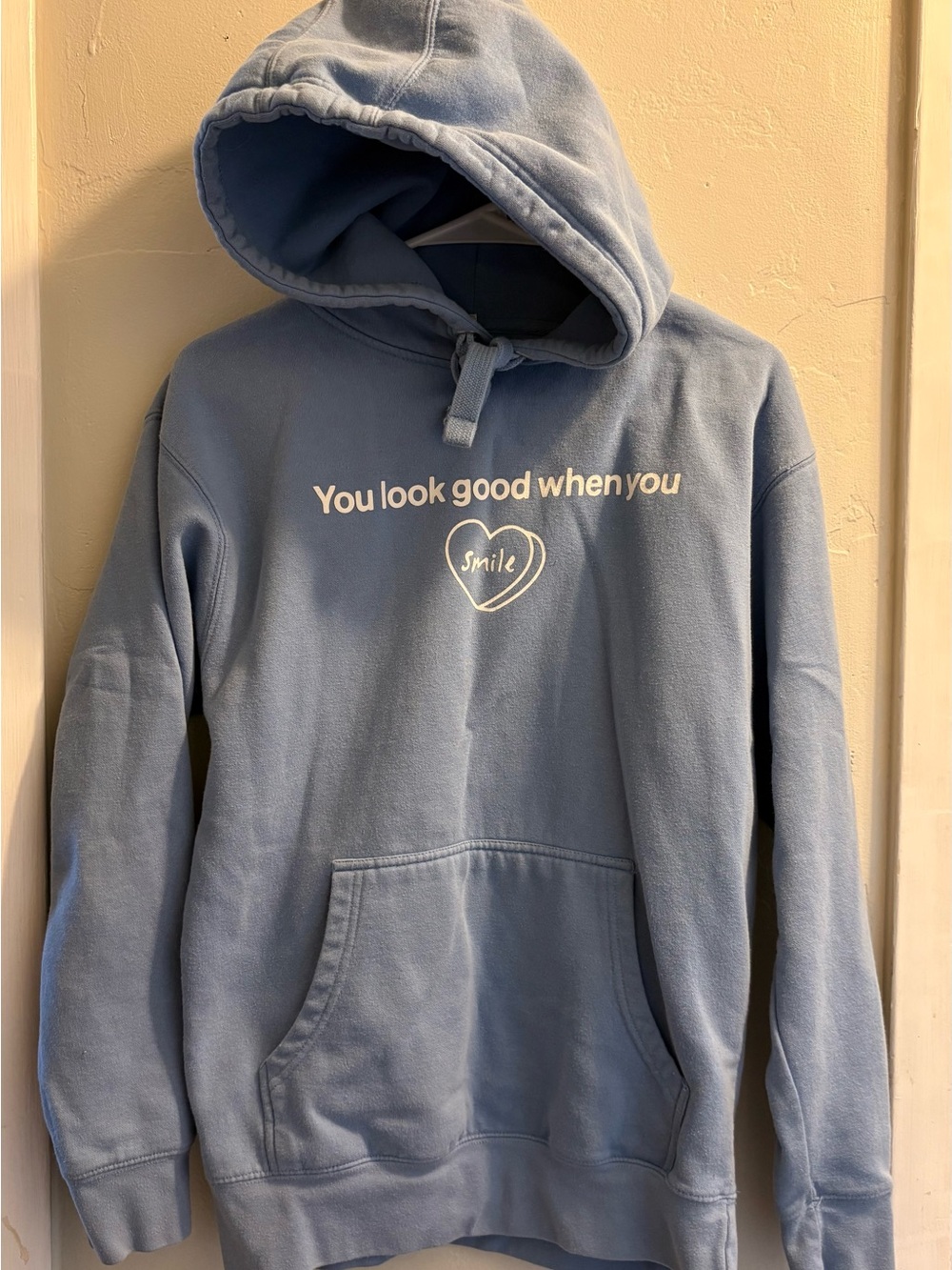 Light Blue "You Look Good When You Smile" Hoodie
